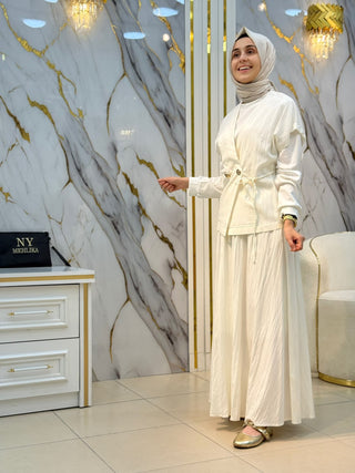 İKOLL KRUVAZE YELEKLİ ETEKLİ TAKIM 35498