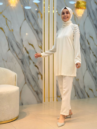 KADO SOFF OMUZ PUL İŞLEMELİ OYSHO TUNİK 257118