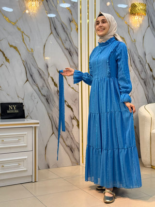 NY MEHLİKA KABARTMALI ELBİSE 3823