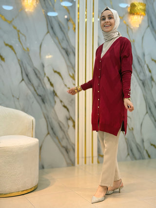 NY MEHLİKA DESENLİ SOĞUK İP HIRKA 3193