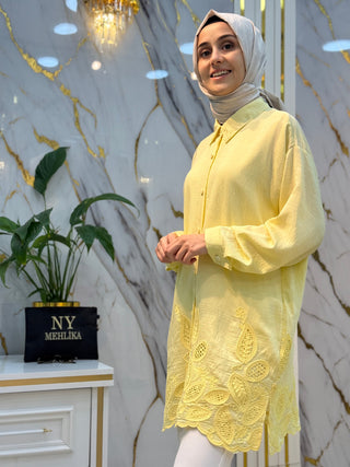 NY MEHLİKA ALTI NAKIŞ İŞLEMELİ GÖMLEK 2631
