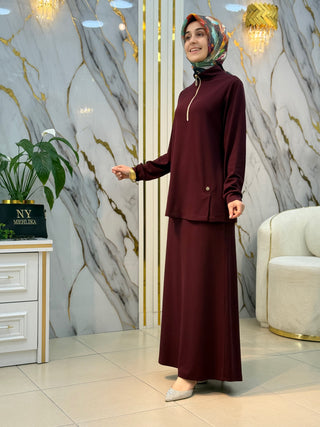 KADO YARIM FERMUAR DETAYLI ETEKLİ TAKIM 257392