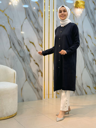 NY MEHLİKA GÜL İŞLEMELİ DÜĞMELİ HIRKA 35210