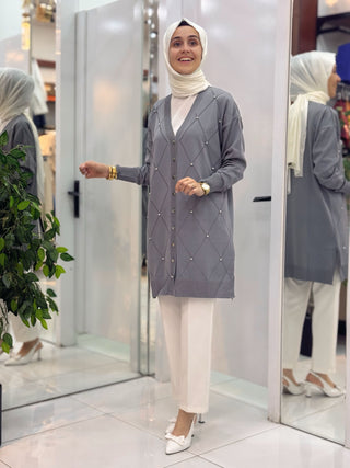 NY MEHLİKA TAŞ İŞLEMELİ SOĞUK İP HIRKA 3246