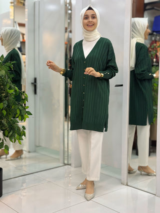 NY MEHLİKA ÇİZGİLİ SOĞUK İP HIRKA 3179