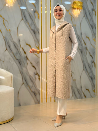 KADO CEPLİ DESENLİ KAPİTONE YELEK 7190