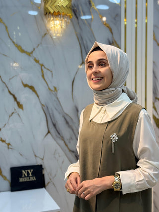 ALESYA BROŞ DETAYLI 3LÜ TAKIM A 5320