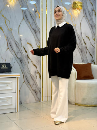 NY MEHLİKA UZUN KOLLU ÖRME YUMOŞ TUNİK 536