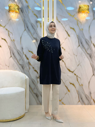 NY MEHLİKA PAYET İŞLEMELİ TUNİK 0019