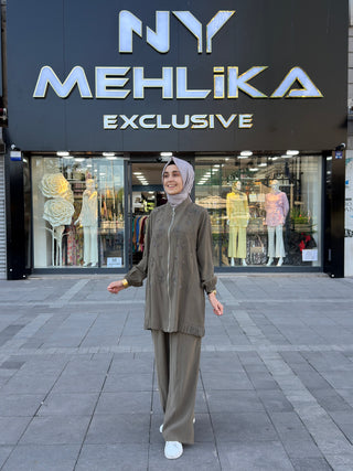 AYŞE AKAY BOMBER NAKIŞ İŞLEMELİ TAKIM 4106