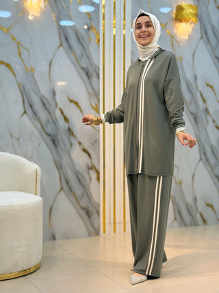 KADO ÇİZGİLİ CEKETLİ OYSHO 2'Lİ TAKIM 257402