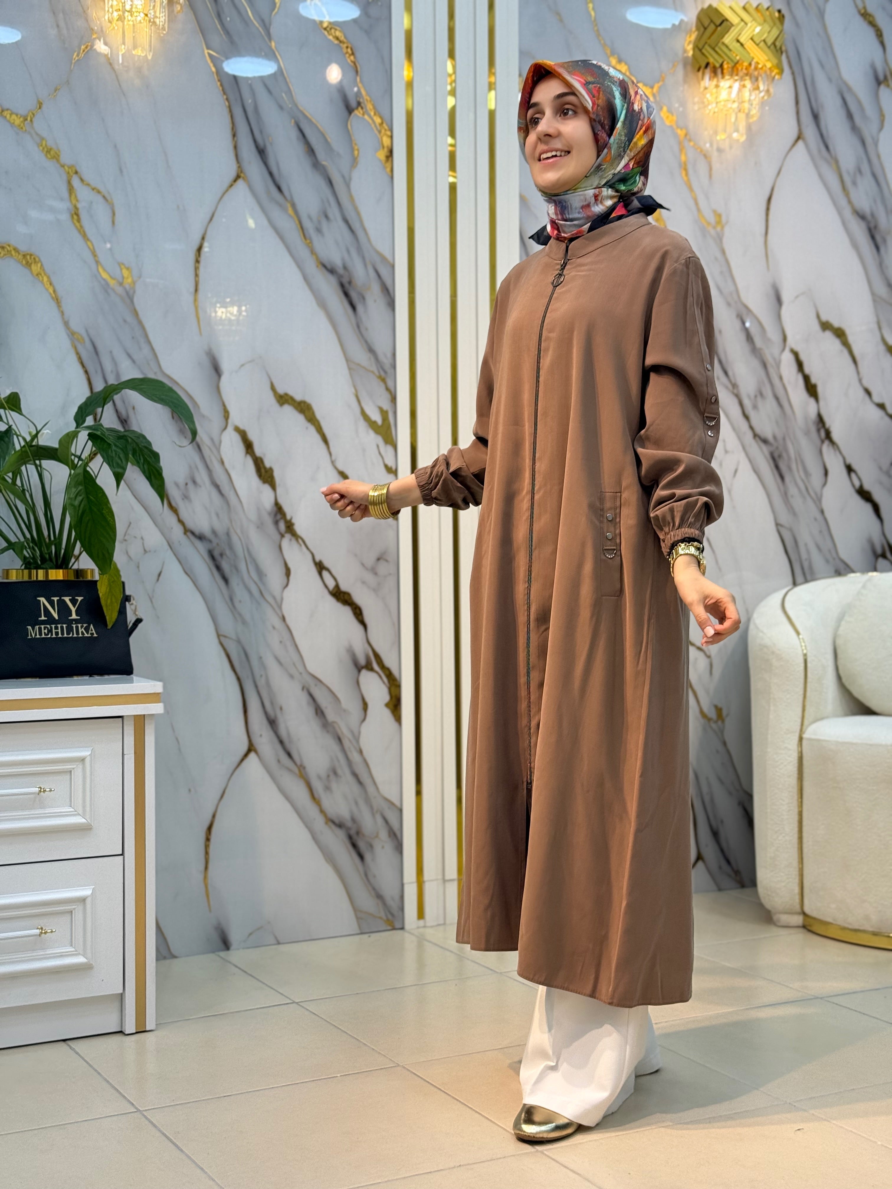 NY MEHLİKA KOL VE CEP DÜĞMELİ ZIMBA DETAYLI KAP 8074 – NY MEHLİKA