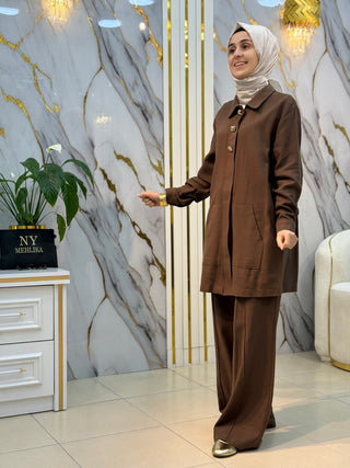 LOREEN FERMUARLI CEP VE DÜĞME DETAYLI TAKIM 20741