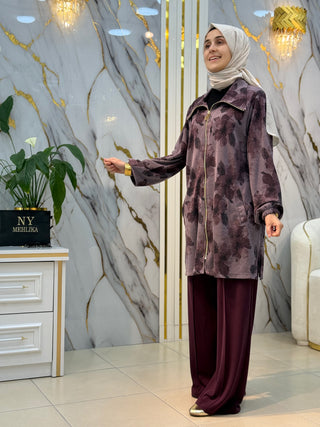 AYŞE AKAY FERMUARLI CEKETLİ 2'Lİ TAKIM 1028