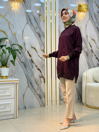KADO ÇİÇEK JAKAR DESENLİ RİBANALI TUNİK 262926