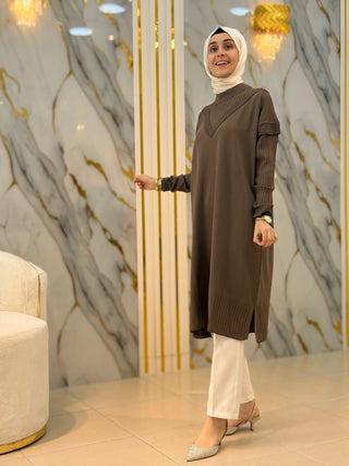 NY MEHLİKA YARASA KOL SOĞUK İP TUNİK 35326