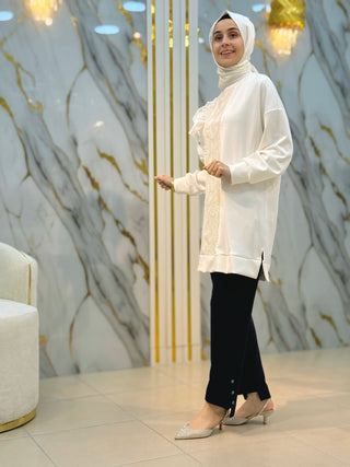 LARCH CİMALI DAR PAÇA TASARIM PANTOLON 1077