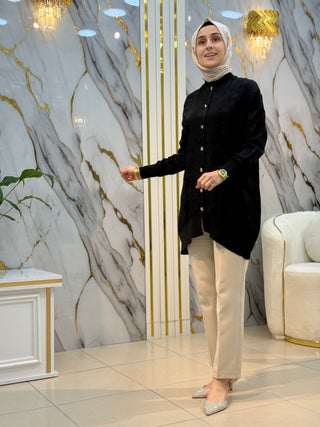 KADO ÇİÇEK JAKAR DESENLİ CEPLİ GİY ÇIK HIRKA GÖMLEK 262864