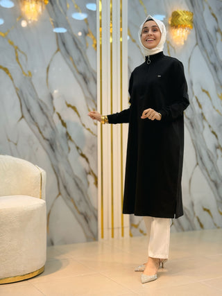 KADO YAKA FERMUARLI RİBANALI TUNİK 257322