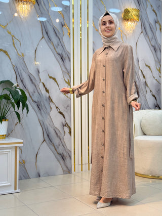 LARCH ÇİLEK DÜĞMELİ ELBİSE 1102