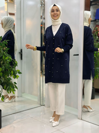 NY MEHLİKA TAŞ İŞLEMELİ SOĞUK İP HIRKA 3246