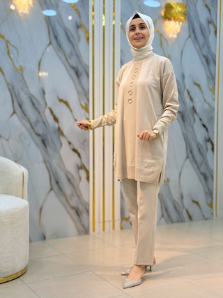 NY MEHLİKA HALKA DETAYLI SOĞUK İP TUNİK 3287