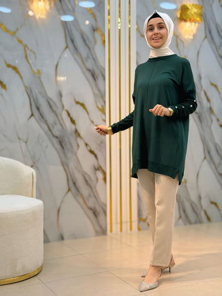 KADO KOLLARI DÜĞMELİ TUNİK 9520