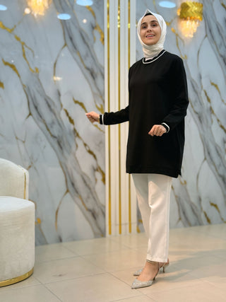 KADO KOL VE YAKA RİBANALI TUNİK 257580