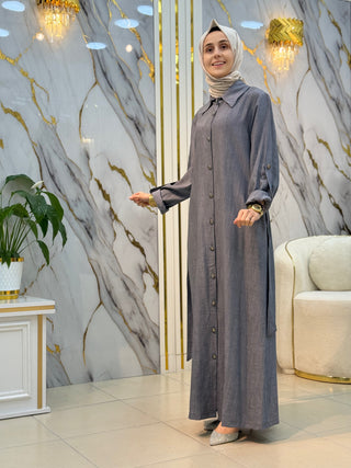 LARCH ÇİLEK DÜĞMELİ ELBİSE 1102