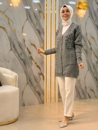 NY MEHLİKA TAŞ İŞLEME DETAYLI HIRKA 250727