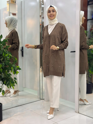 NY MEHLİKA TAŞ İŞLEMELİ SOĞUK İP HIRKA 3246