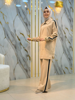 AYNAZ TAŞ ŞERİT İŞLEMELİ TASARIM TAKIM 120081