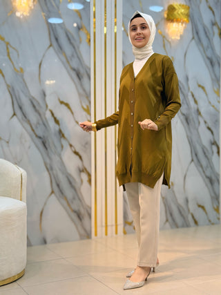 NY MEHLİKA DESENLİ SOĞUK İP HIRKA 3193