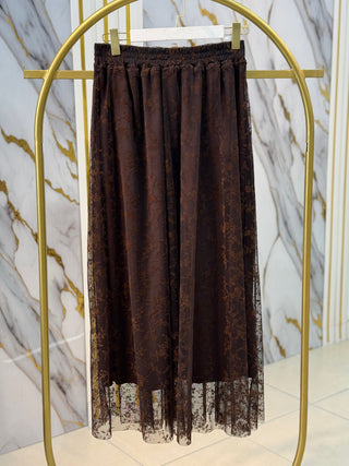 NY MEHLİKA DANTEL DETAY ASTARLI ETEK 2185