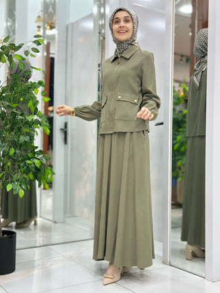 ARMİNE TREND CEP DETAYLI ETEKLİ TAKIM 25YT622
