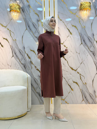 KADO YAKA FERMUARLI RİBANALI TUNİK 257322