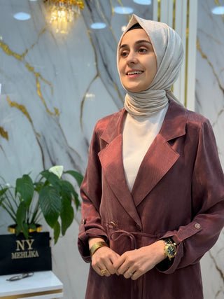 ALESYA KENDİNDEN JAKARLI BEL BÜZGÜLÜ TAKIM 5396