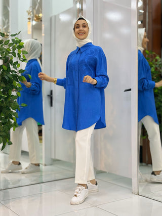 PUANE NAKIŞ İŞLEMELİ TUNİK 10663