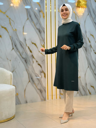 LARCH BASIC ELMAS KUMAŞ UZUN TUNİK 1086