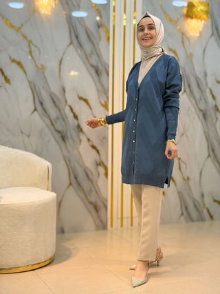 NY MEHLİKA DESENLİ SOĞUK İP HIRKA 3193