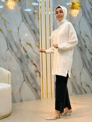 LARCH CİMALI DAR PAÇA TASARIM PANTOLON 1077