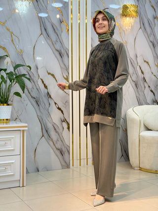 LARCH İPEK KUPRA DETAYLI PİKE TAKIM 1120