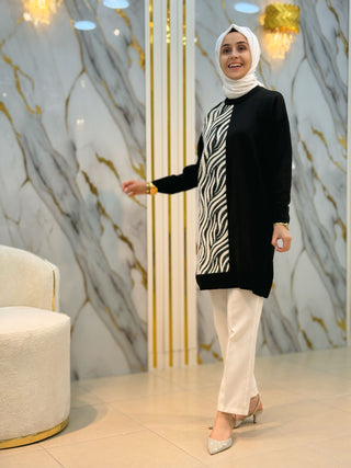 NY MEHLİKA ANGORA DETAYLI SOĞUK İP TUNİK 3284