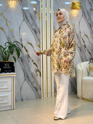 LARCH ÇİÇEK DESENLİ GÖMLEK 1124