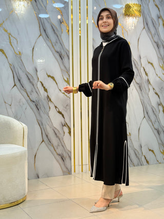 HAYA ÇİZGİ DETAYLI KAPUŞONLU GİY ÇIK (KAP) 4292