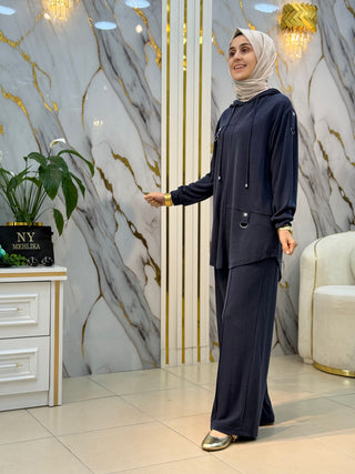 PUANE KOL VE ÖN KISIM KEMER DETAYLI TAKIM 14386