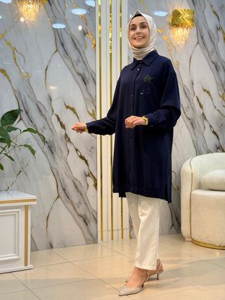 PUANE ANANAS DETAYLI  TUNİK GİY ÇIK (KAP) 10737