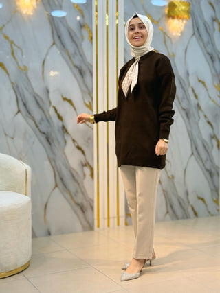 NY MEHLİKA KRAVATLI KAZAK (TUNİK) 3289