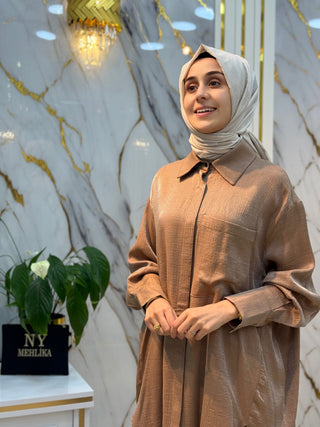 NY MEHLİKA YANDAN YIRTMAÇ DETAYLI IŞILTILI TAKIM 8545