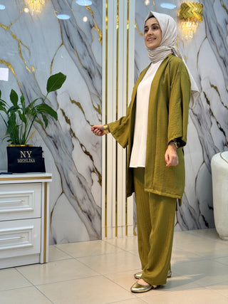 NY MEHLİKA BELİ KEMER DETAYLI 2'Lİ TAKIM 2633
